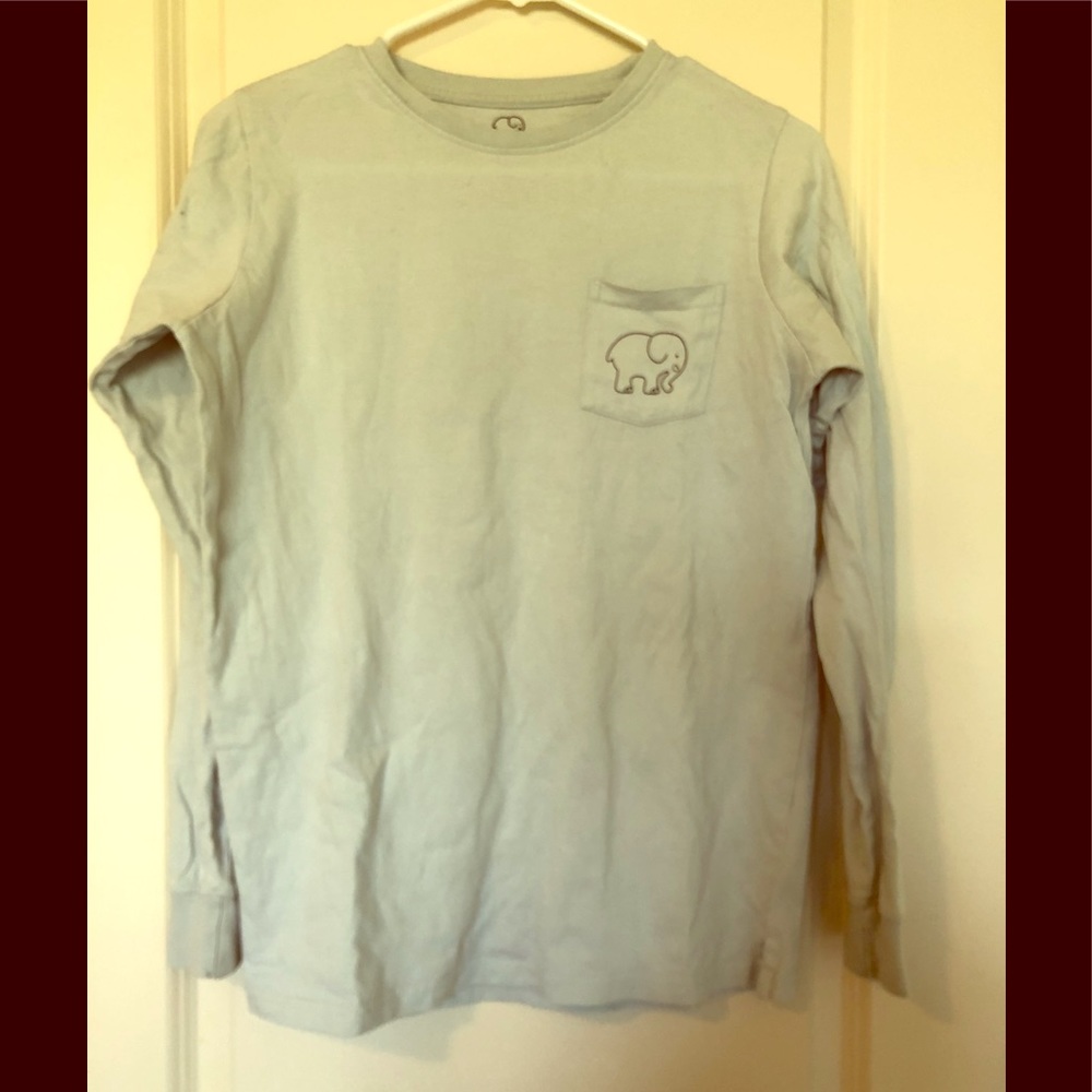 WOMENS IVORY ELLA LONG SLEEVE POCKET TEE, SIZE XS
